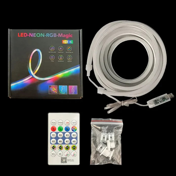Bande LED RGB Multicolor (5m) Néon Flex Déco – Offre Décembre 💡✨