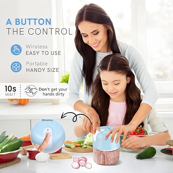 Mini Hachoir à Ail Électrique Sans Fil USB